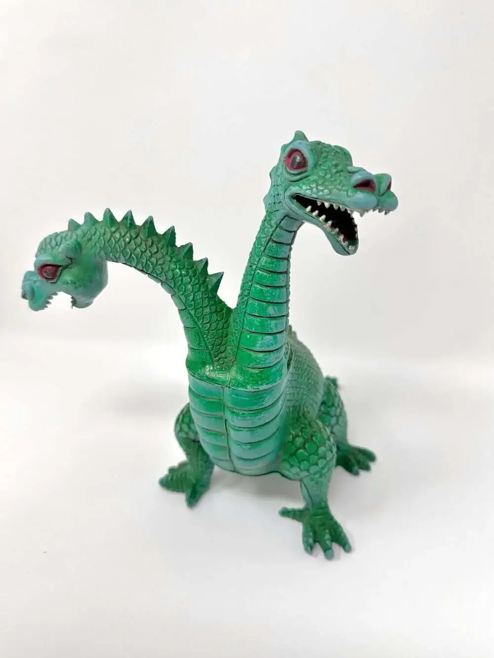 Green Two-Headed Dragon Action Figure Monster vintage toy by Imperial Toys 1983